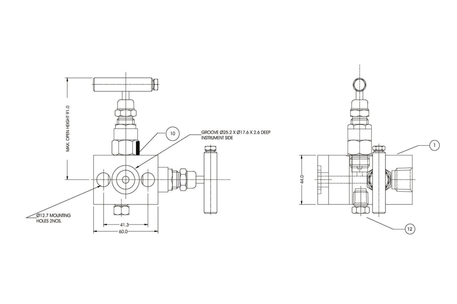 2 Valve Manifold T- Type _ E369 DM