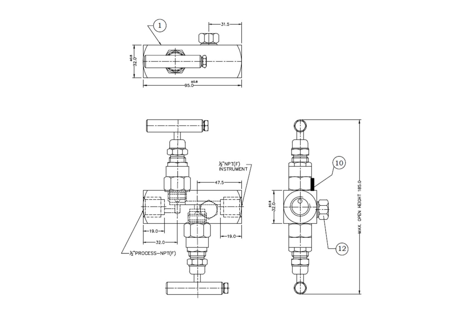 2 Way Gauge Valve _ E377 CB FF
