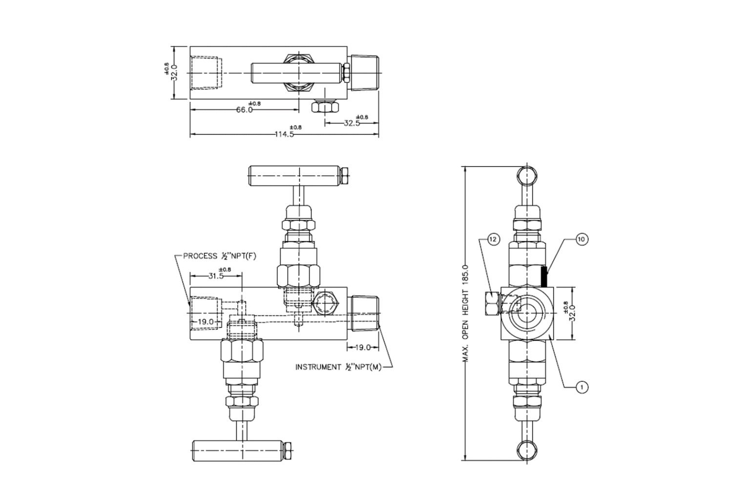 2 Way Gauge Valve _ E377 CB FM