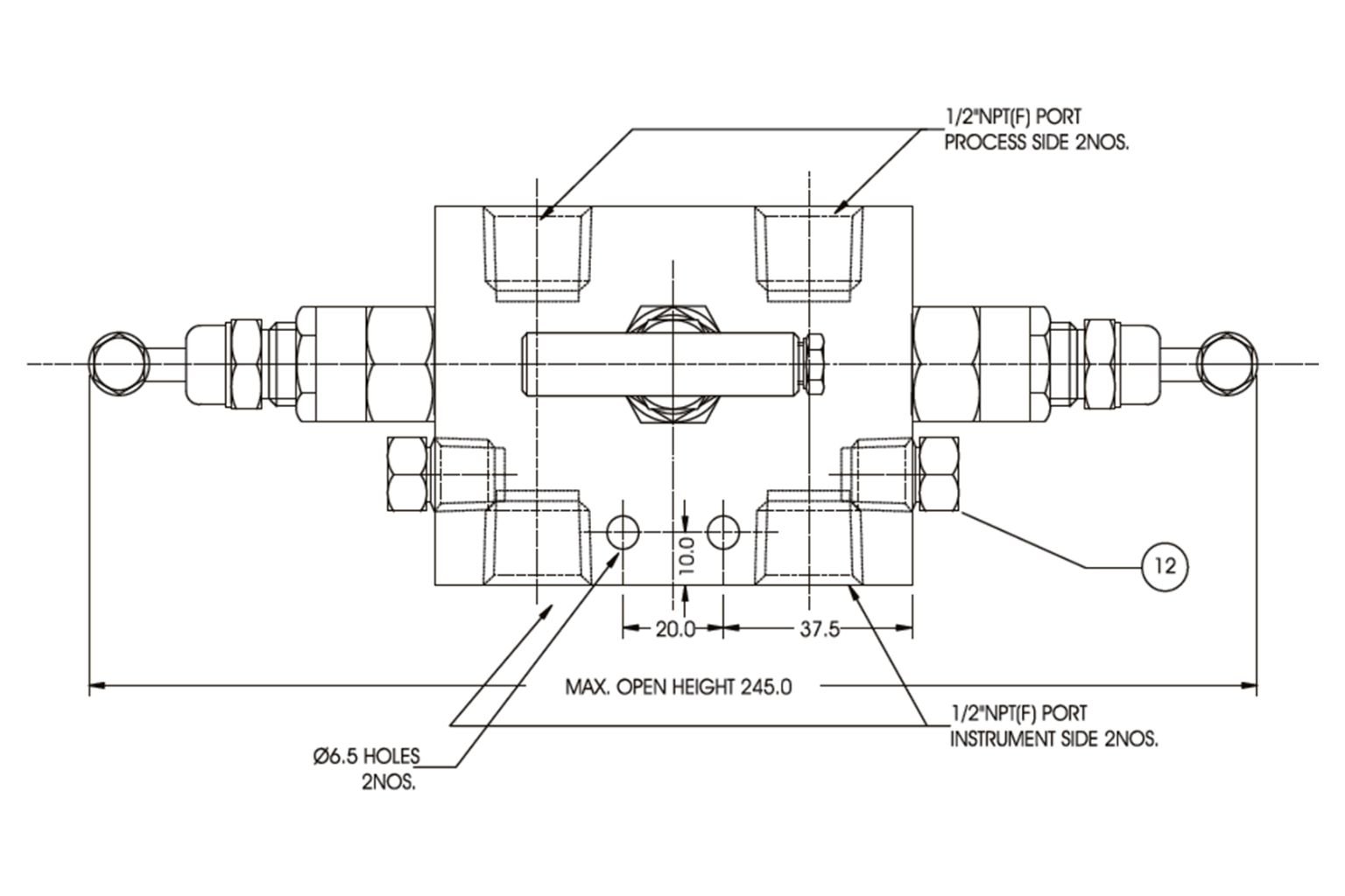 3 Valve Manifold Separately mounted type with Drain _ E311RM