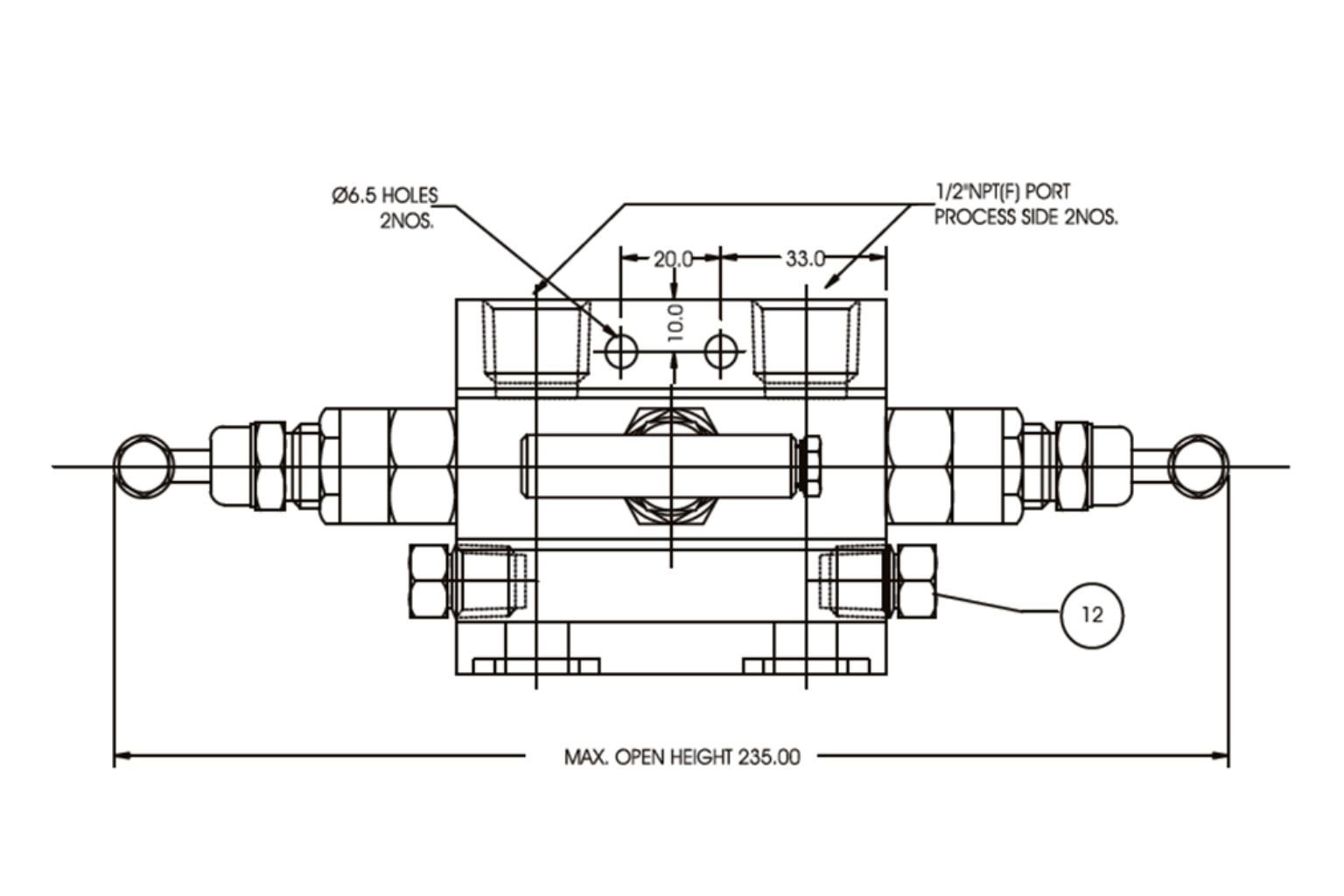 3 Valve Manifold T-Type with Drain _ E306 DM