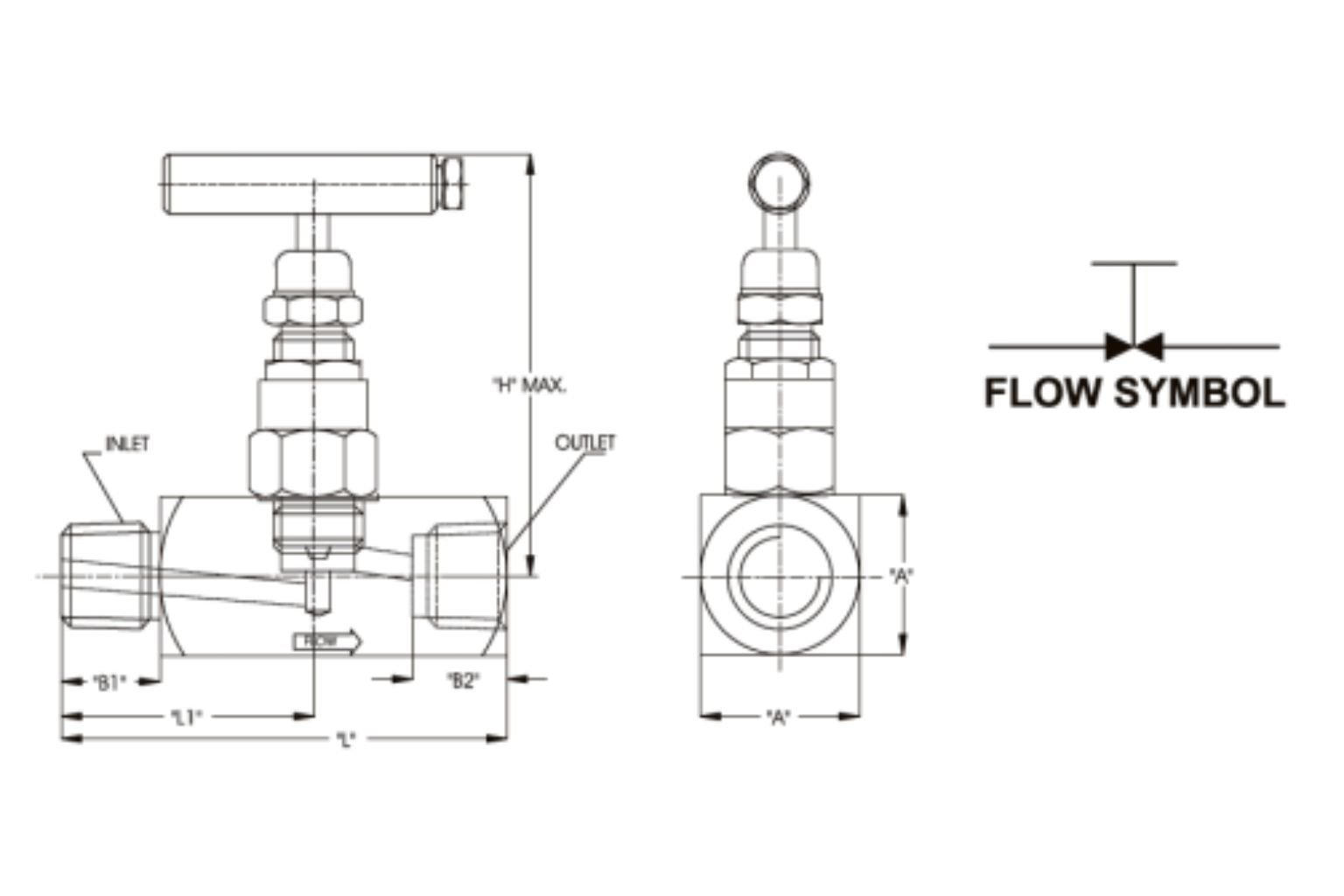 Needle Valve _ MNPT X FNPT _ E 102 NV